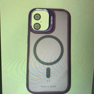 Apple Purple and Clear iPhone Case